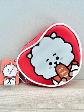 BTS BT21 Mini Heart Shaped Accessories/Makeup Bag - RJ (Jin)